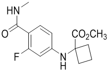 1-((3-氟-4-(甲基氨基甲?；┍交?氨基)環(huán)丁烷羧酸甲酯