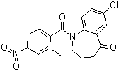 7-氯-1,2,3,4-四氫-1-(2-甲基-4-硝基苯甲?；?-5H-1-苯并氮雜卓-5-酮